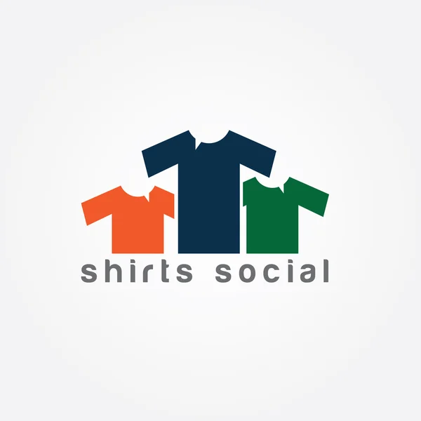 Shirts social concept vector design template — Stock Vector