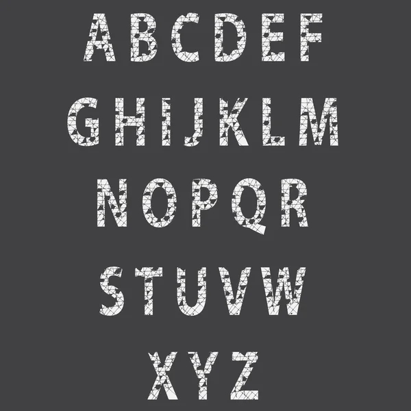 Kroki dokulu yazı tipi. Vektör