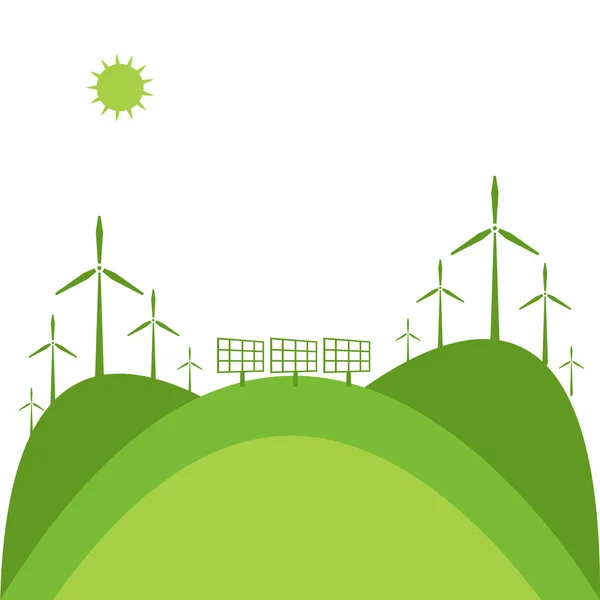 Ilustraciones de concepto de diseño plano con iconos de la ecología, el medio ambiente — Vector de stock
