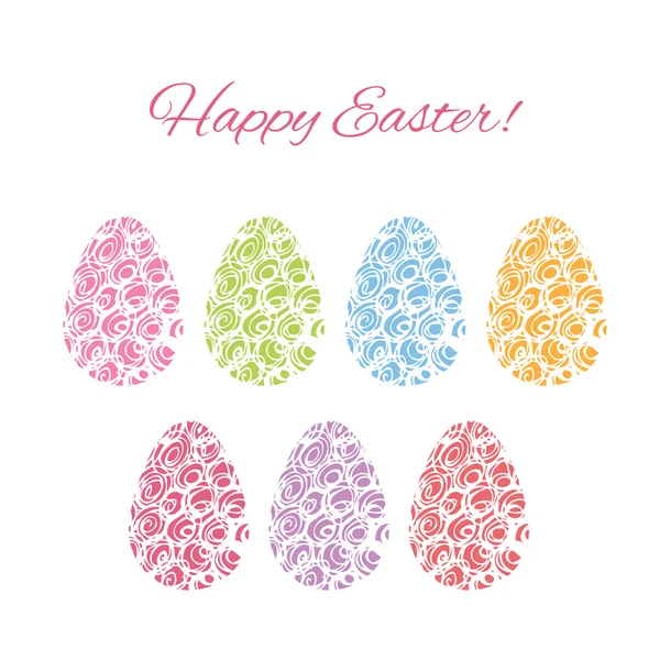 Set of Easter eggs. Vector — Stock Vector