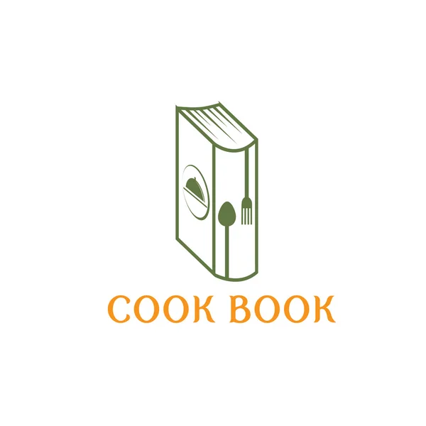Cocinar libro vector diseño plantilla — Vector de stock