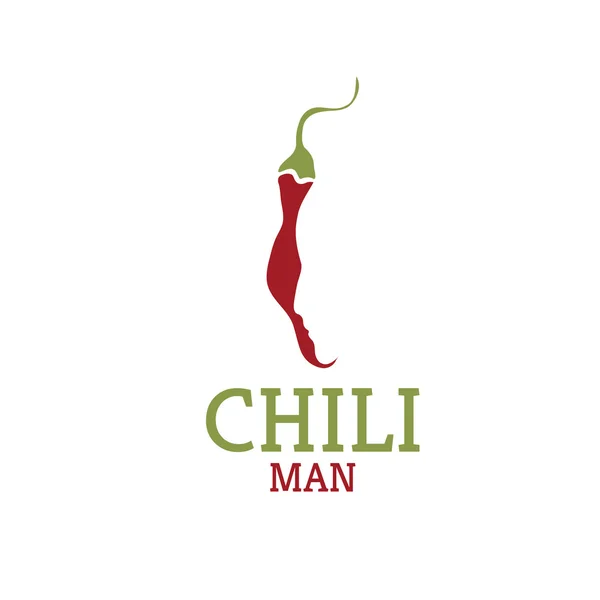 Hot chili peper met gezicht vector ontwerpsjabloon — Stockvector