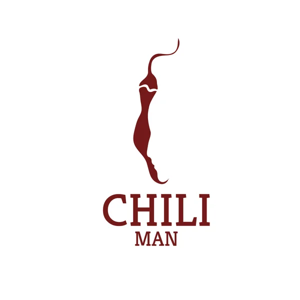 Hot chili peper met gezicht vector ontwerpsjabloon — Stockvector