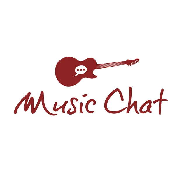 Μουσική έννοια chat διάνυσμα πρότυπο σχεδίασης — Διανυσματικό Αρχείο