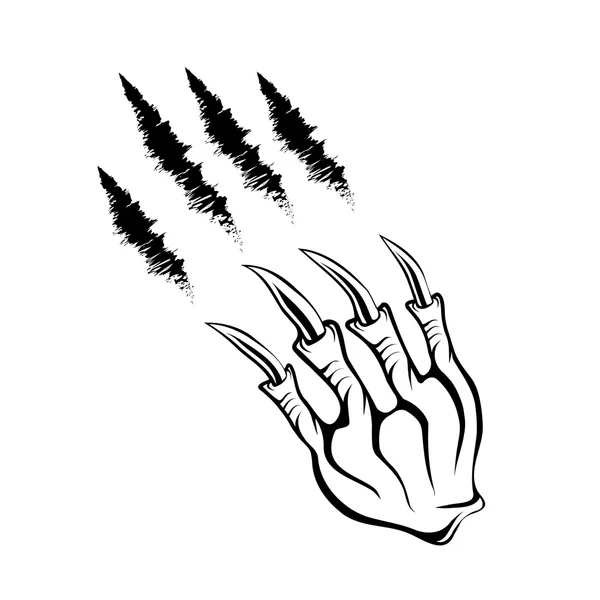 Monster klor och claws märken — Stock vektor