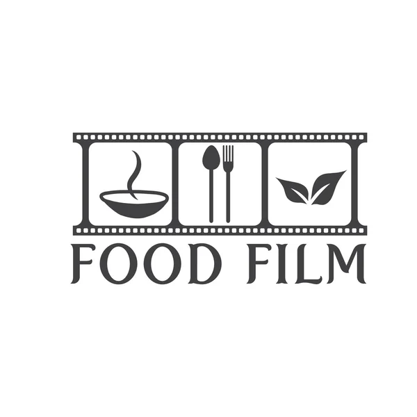 Food film concept vector design template — Stock Vector