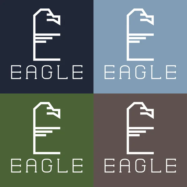 Eagle monogram — Stock Vector