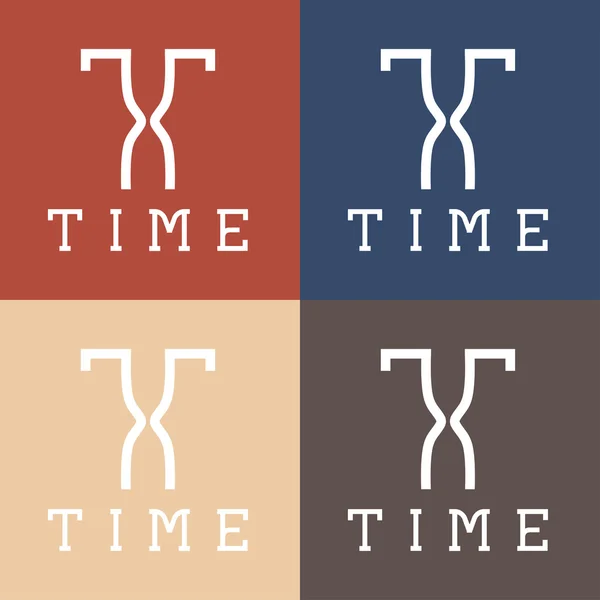 Time monogram — Stock Vector