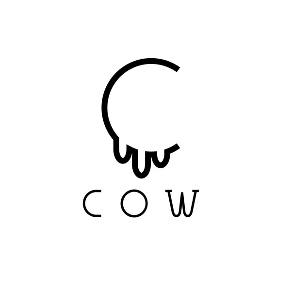Monogram krowa — Wektor stockowy