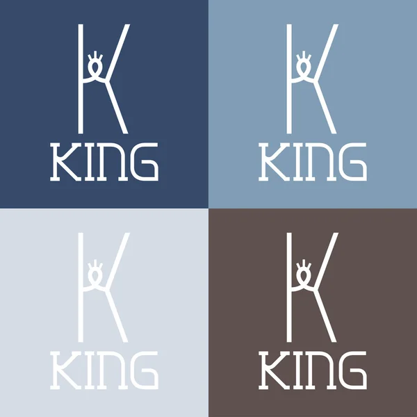 King monogram — Stock Vector