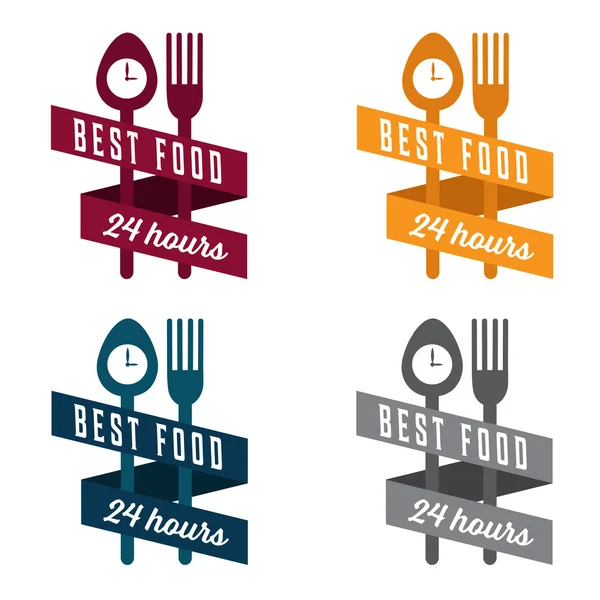 Comida e bebida vintage banner set —  Vetores de Stock