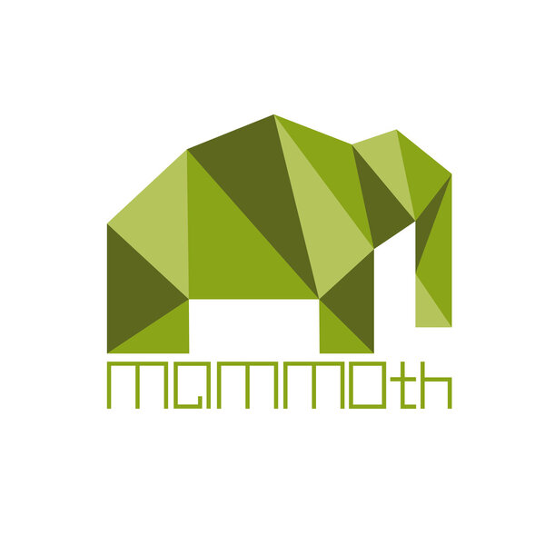 mammoth in polygon style