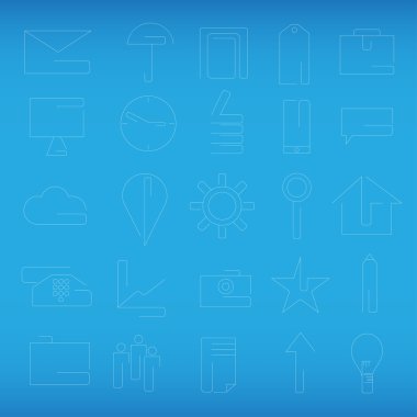 iş için satır zanaat web Icons set