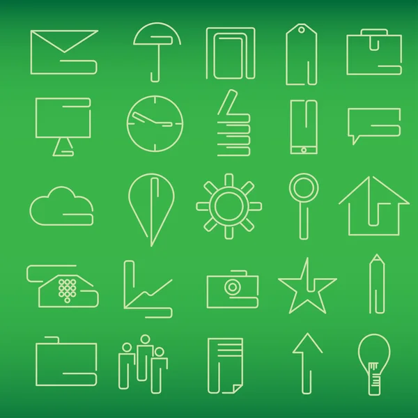 Line craft web icons set für business — Stockvektor