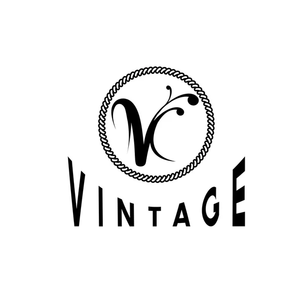 Vintage monogram — Stok Vektör