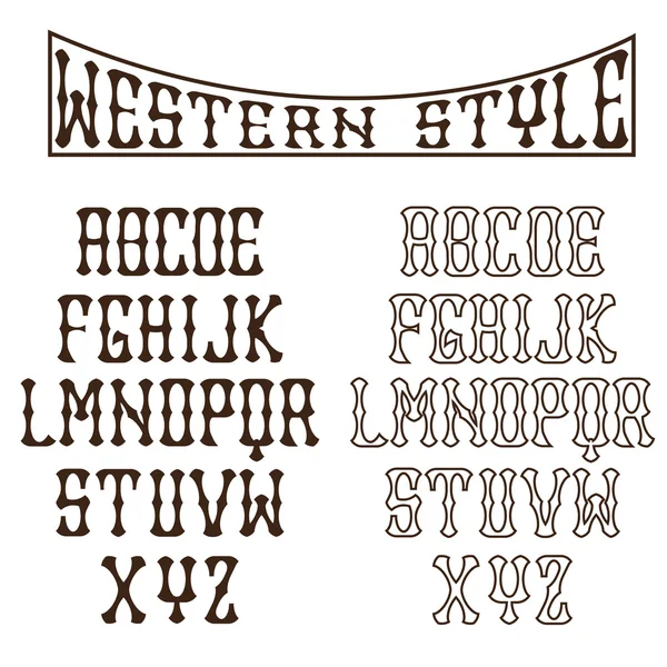 Westerse alfabet — Stockvector