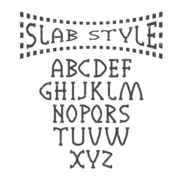 Alphabet style dalle grunge — Image vectorielle