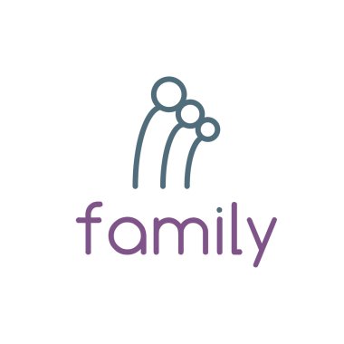 Mutlu aile vektör tasarım şablonu