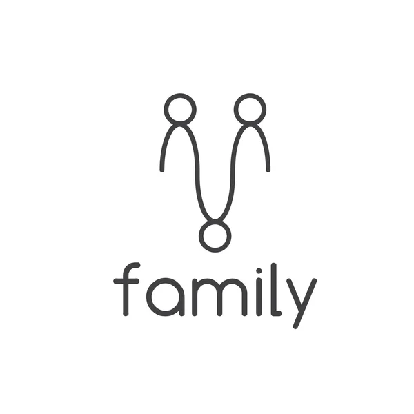 Happy family vector design template — Stock Vector