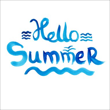 Yaratıcı grafik yaz için. Suluboya. Vektör 