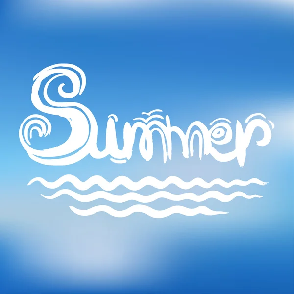 夏の創造的なグラフィック。水彩画。ベクトル — ストックベクタ