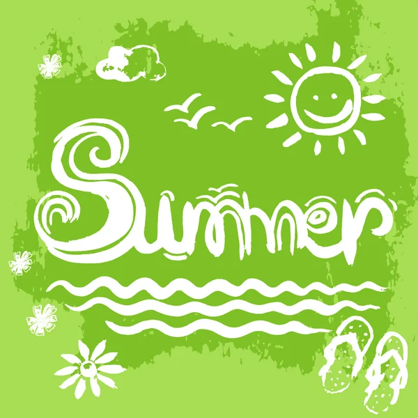 Creative graphic for summer. Watercolor. Vector — Stock Vector