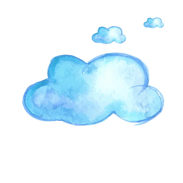 Watercolor cloud illustration. Vector — Stock Vector