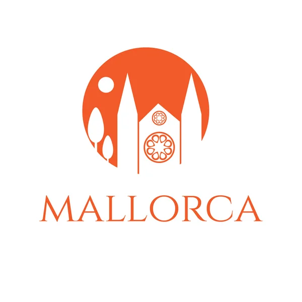 Illustration der Ikone von Mallorca. Vektor — Stockvektor