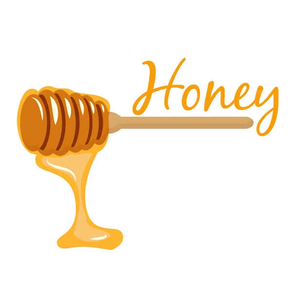 Ilustración de Honey Dipper. Vector — Vector de stock