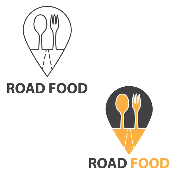 Ilustración conceptual de la comida de carretera. Vector — Vector de stock