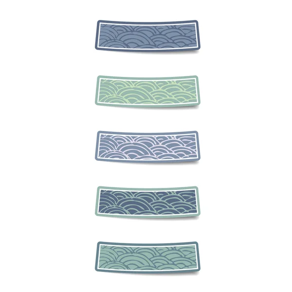 Kleurrijke etiketpapier met de hand getekende textuur. Vector — Stockvector