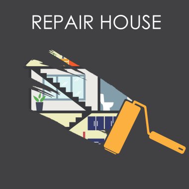 Ev remodeling Infographic. Vektör