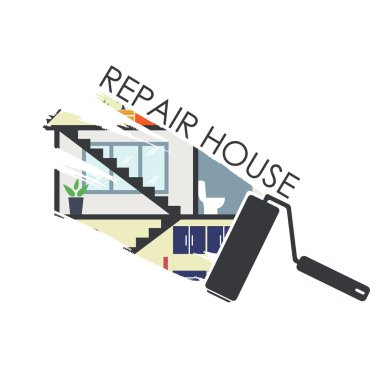 Ev remodeling Infographic. Vektör