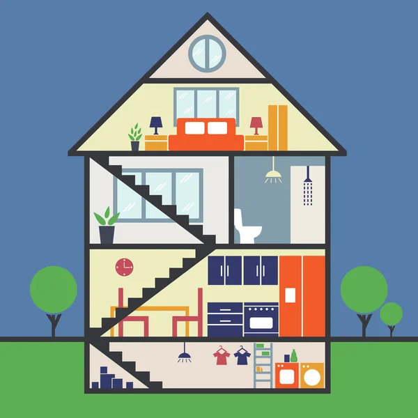 Huis remodelleert infographic. Vector — Stockvector