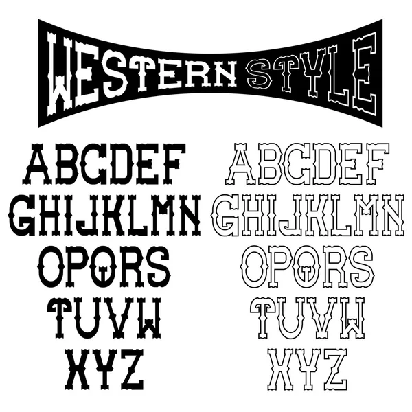 Western alphabet — Stock Vector