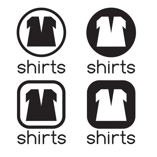 Icons of shirts — Stock Vector