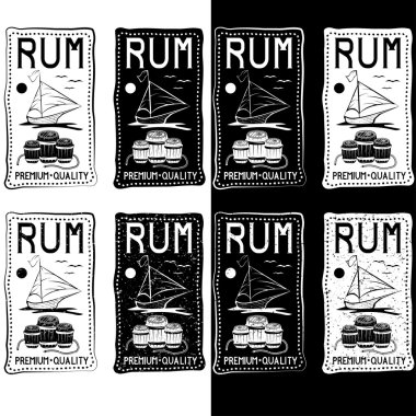 ROM vintage etiketleri kümesi