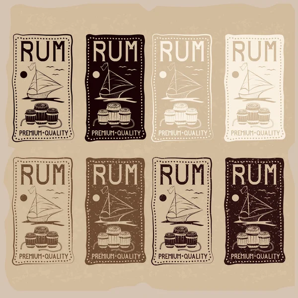ROM vintage etiketleri kümesi