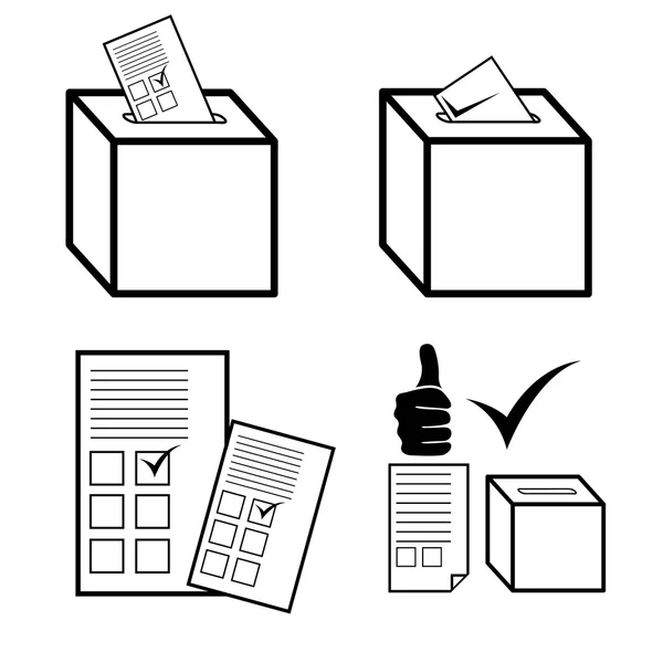 Πολιτική, ψηφίζουν και εκλογές εικονίδια Εικονογράφηση Αρχείου