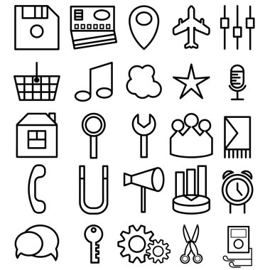 iş ve eğlence Tema simgeler vektör kümesi