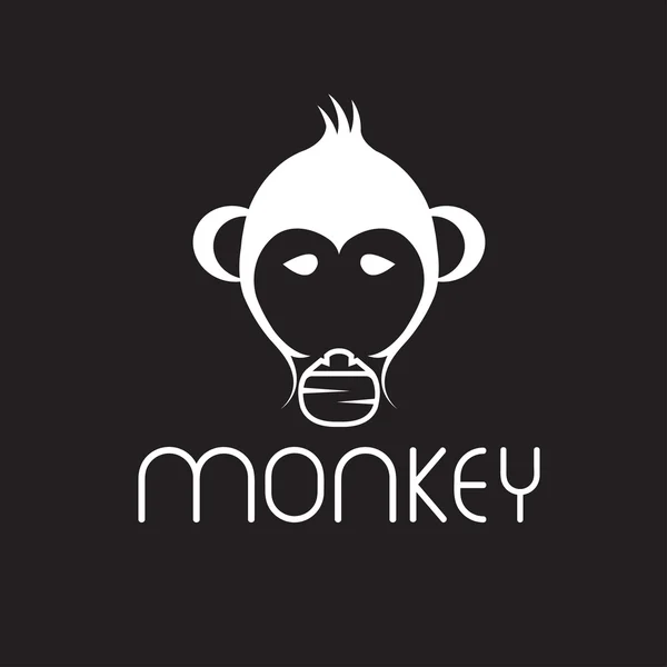 Monkey vector design template — Stock Vector