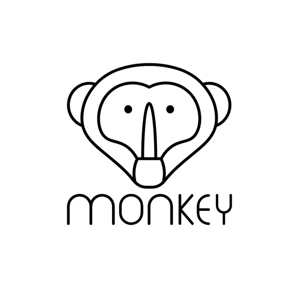 猿ベクトル デザイン テンプレート — ストックベクタ