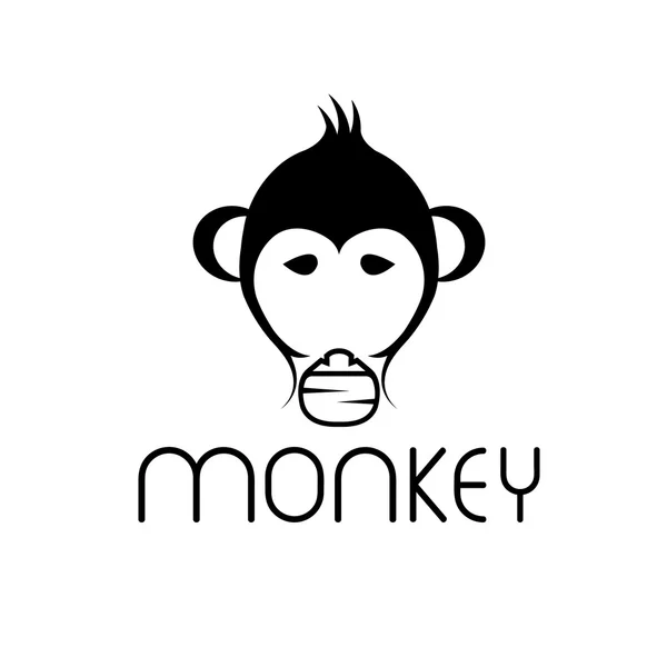 Monkey vector design template — Stock Vector