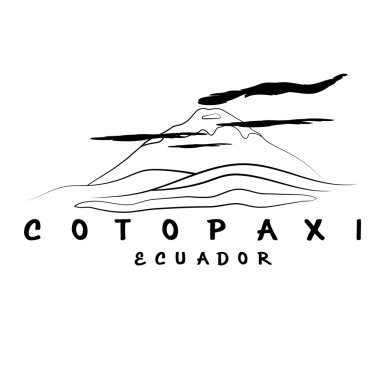 vector abstract illustration of volcano Cotopaxi in Ecuador clipart