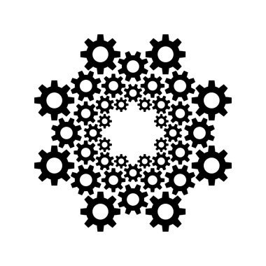 daire dişli vektör tasarım şablonu