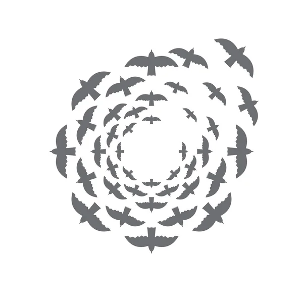 Bird circle vector design template — Stock Vector
