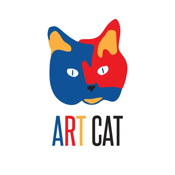 Illustrazione vettoriale del gatto d'arte — Vettoriale Stock