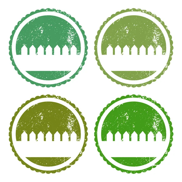 Ensemble d'étiquettes de jardin illustrées. — Image vectorielle
