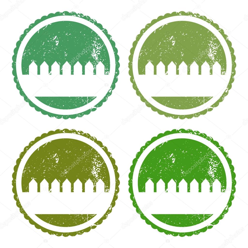 Set of illustration garden labels.Vector