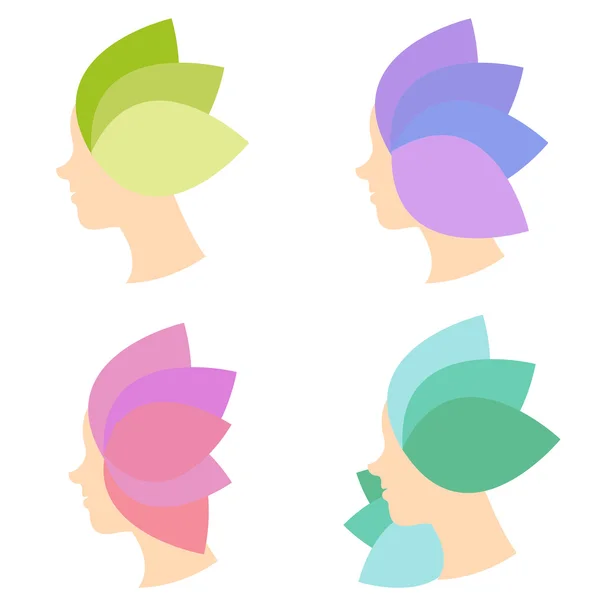 Mujer silueta con pelo. ilustración vectorial — Archivo Imágenes Vectoriales